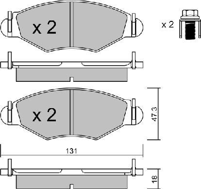 Aisin BPPE-1012 - Тормозные колодки, дисковые, комплект autodnr.net