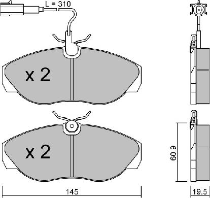 Aisin BPPE-1021 - Тормозные колодки, дисковые, комплект avtokuzovplus.com.ua