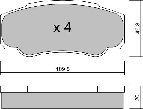 Aisin BPPE-2004 - Гальмівні колодки, дискові гальма autocars.com.ua