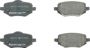 AISIN BPPS-7001 - Гальмівні колодки, дискові гальма autocars.com.ua