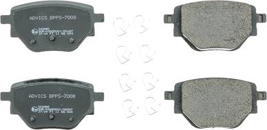 AISIN BPPS-7008 - Гальмівні колодки, дискові гальма autocars.com.ua