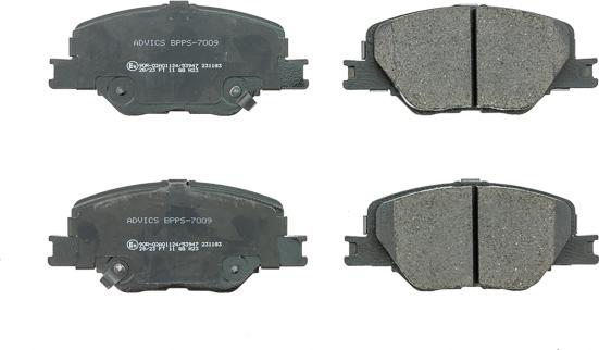 AISIN BPPS-7009 - Гальмівні колодки, дискові гальма autocars.com.ua