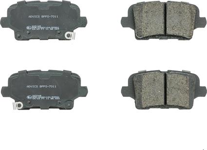 AISIN BPPS-7011 - Гальмівні колодки, дискові гальма autocars.com.ua