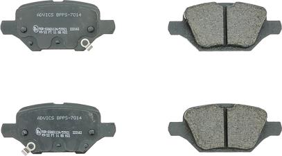 AISIN BPPS-7014 - Гальмівні колодки, дискові гальма autocars.com.ua