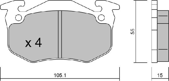 Aisin BPRE-1017 - Гальмівні колодки, дискові гальма autocars.com.ua