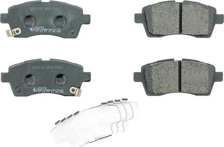 AISIN BPS-7002 - Гальмівні колодки, дискові гальма autocars.com.ua