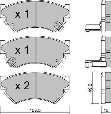 Aisin BPSB-1900 - Тормозные колодки, дисковые, комплект avtokuzovplus.com.ua