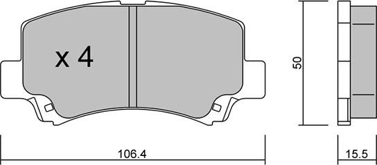 Aisin BPSZ-1004 - Гальмівні колодки, дискові гальма autocars.com.ua