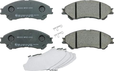 AISIN BPSZ-1010 - Гальмівні колодки, дискові гальма autocars.com.ua