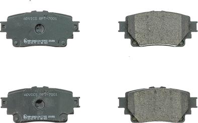 AISIN BPT-7001 - Гальмівні колодки, дискові гальма autocars.com.ua