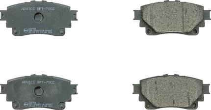 AISIN BPT-7002 - Гальмівні колодки, дискові гальма autocars.com.ua