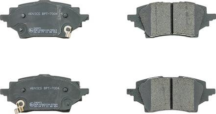 AISIN BPT-7004 - Гальмівні колодки, дискові гальма autocars.com.ua