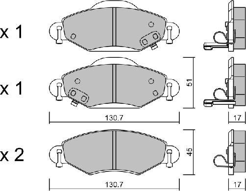 AISIN BPTO-1003 - Гальмівні колодки, дискові гальма autocars.com.ua