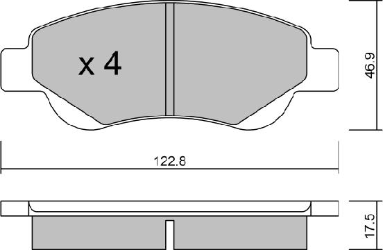 Aisin BPTO-1008 - Тормозные колодки, дисковые, комплект avtokuzovplus.com.ua