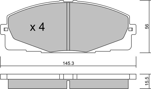 Aisin BPTO-1025 - Гальмівні колодки, дискові гальма autocars.com.ua