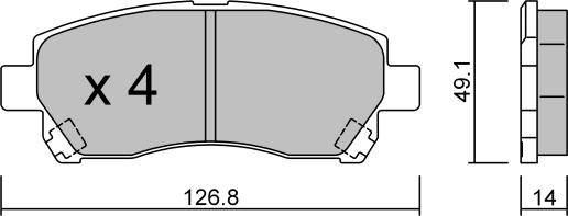 Aisin BPTO-1026 - Гальмівні колодки, дискові гальма autocars.com.ua