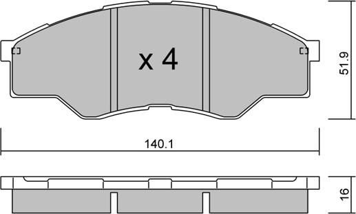 Triscan FDB 10023 - Гальмівні колодки, дискові гальма autocars.com.ua