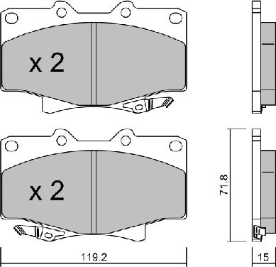 Aisin BPTO-1918 - Тормозные колодки, дисковые, комплект avtokuzovplus.com.ua