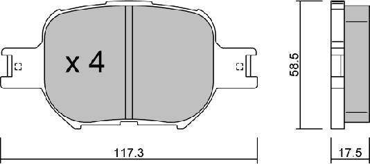 Aisin BPTO-1930 - Гальмівні колодки, дискові гальма autocars.com.ua