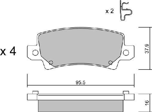 Aisin BPTO-2001 - Гальмівні колодки, дискові гальма autocars.com.ua