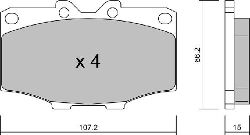 Aisin BPTO-2904 - Тормозные колодки, дисковые, комплект avtokuzovplus.com.ua