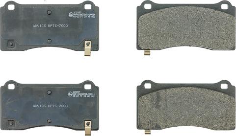 AISIN BPTS-7000 - Гальмівні колодки, дискові гальма autocars.com.ua