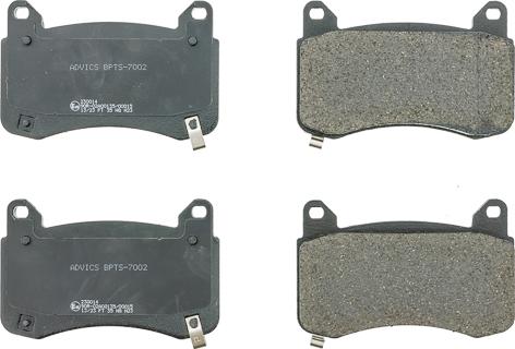 AISIN BPTS-7002 - Гальмівні колодки, дискові гальма autocars.com.ua