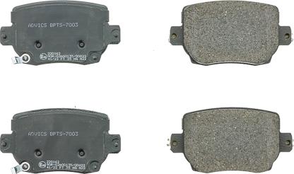 AISIN BPTS-7003 - Гальмівні колодки, дискові гальма autocars.com.ua