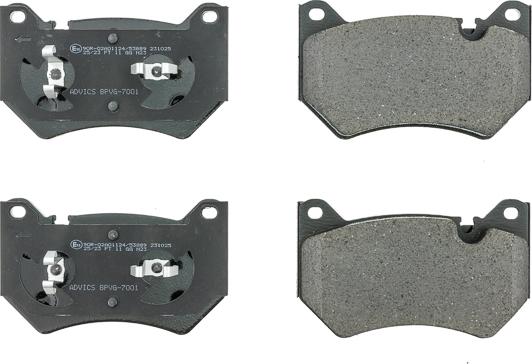 AISIN BPVG-7001 - Гальмівні колодки, дискові гальма autocars.com.ua