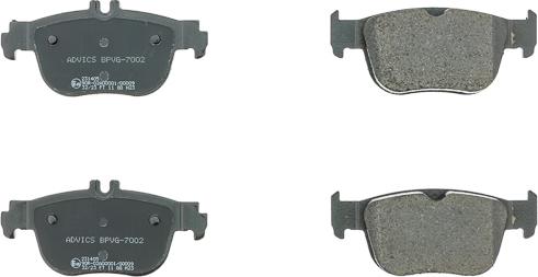 AISIN BPVG-7002 - Гальмівні колодки, дискові гальма autocars.com.ua