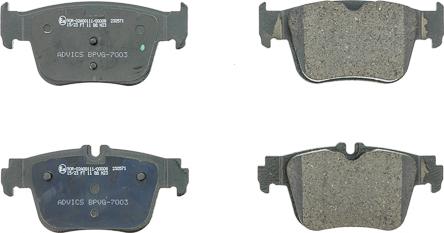 AISIN BPVG-7003 - Гальмівні колодки, дискові гальма autocars.com.ua