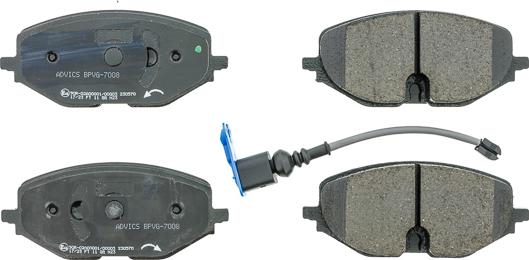 AISIN BPVG-7008 - Гальмівні колодки, дискові гальма autocars.com.ua