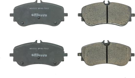 AISIN BPVG-7012 - Гальмівні колодки, дискові гальма autocars.com.ua