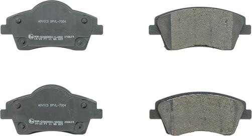 AISIN BPVL-7004 - Гальмівні колодки, дискові гальма autocars.com.ua