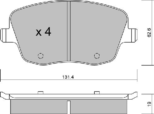 Aisin BPVW-1019 - Тормозные колодки, дисковые, комплект autodnr.net