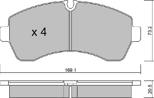 Aisin BPVW-1020 - Тормозные колодки, дисковые, комплект avtokuzovplus.com.ua