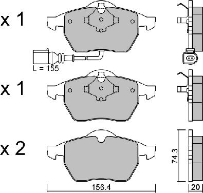 Aisin BPVW-1026 - Гальмівні колодки, дискові гальма autocars.com.ua