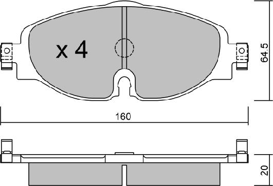 Aisin BPVW-1028 - Тормозные колодки, дисковые, комплект avtokuzovplus.com.ua