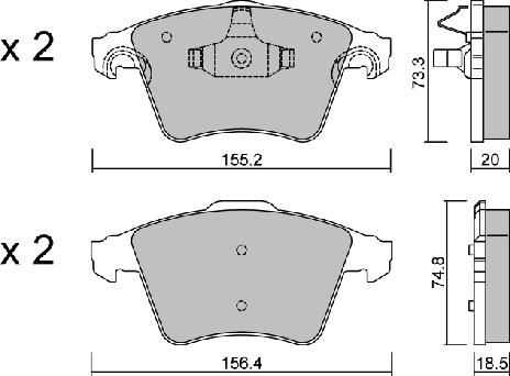 Aisin BPVW-1032 - Тормозные колодки, дисковые, комплект avtokuzovplus.com.ua