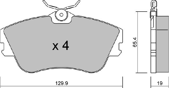 Aisin BPVW-1034 - Гальмівні колодки, дискові гальма autocars.com.ua