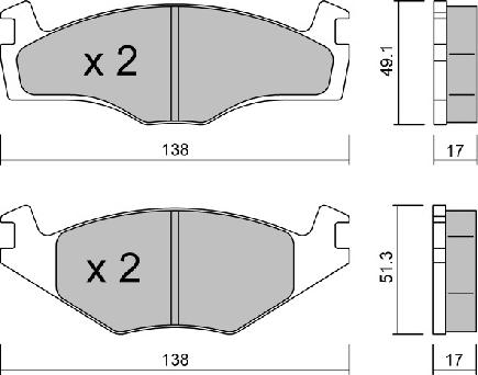 Aisin BPVW-1036 - Тормозные колодки, дисковые, комплект autodnr.net