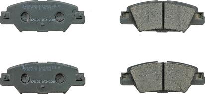 AISIN BPZ-7001 - Гальмівні колодки, дискові гальма autocars.com.ua