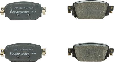 AISIN BPZ-7005 - Гальмівні колодки, дискові гальма autocars.com.ua