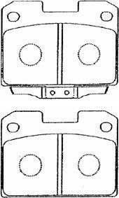 AISIN D2N012 - Тормозные колодки, дисковые, комплект autodnr.net