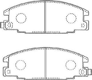 Aisin J1N010 - Гальмівні колодки, дискові гальма autocars.com.ua