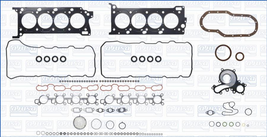 Ajusa 50487400 - Комплект прокладок, двигун autocars.com.ua