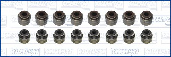 Ajusa 57097200 - Комплект прокладок, стержень клапана autocars.com.ua
