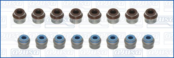 Ajusa 57101000 - Комплект прокладок, стержень клапана autocars.com.ua