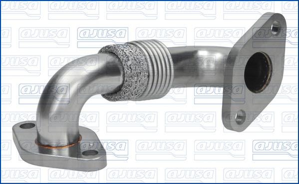 Ajusa PGR0002 - Трубка, клапан повернення ОГ autocars.com.ua