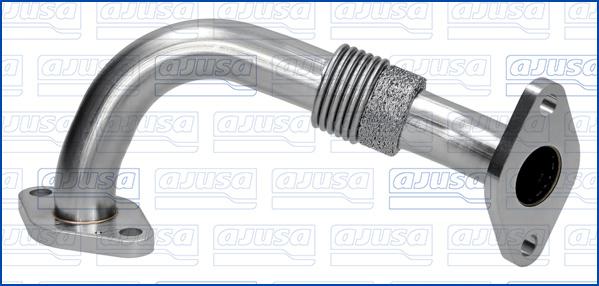 Ajusa PGR0003 - Трубка, клапан повернення ОГ autocars.com.ua